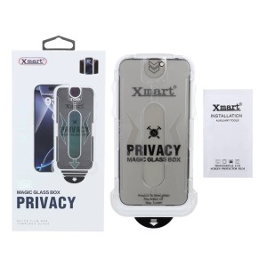 محافظ صفحه نمایش شیشه ای اورجینال XMART Privacy - Magic Glass Box مدل Apple iPhone 15 Pro Max (پک دار)