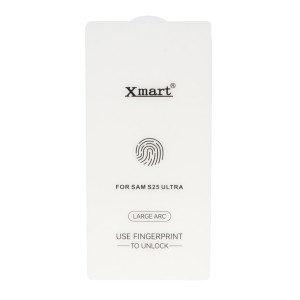 محافظ صفحه نمایش شیشه ای بدون حاشیه Xmart 3D Large Arc مدل Samsung Galaxy S25 Ultra
