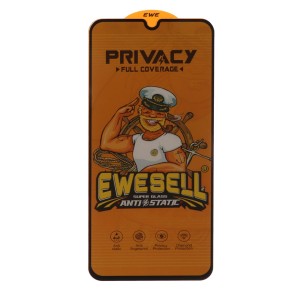 محافظ صفحه نمایش شیشه ای Full Cover Ewesell Anti Static Privacy مدل Samsung Galaxy A31 / A32 4G / A33 5G / A22 4G / F22 4G / M22 / M32 4G