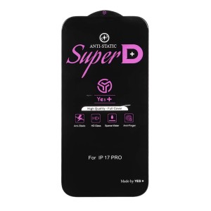 محافظ صفحه نمایش شیشه ای Super D Anti Static Yes Plus مدل Apple iPhone 17 Pro / iPhone 18 Pro