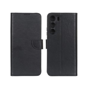 کیف چرمی موبایل مگنتی محافظ لنزدار KRF مدل Realme C71 - مشکی