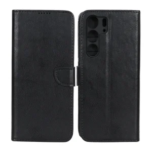 کیف چرمی موبایل مگنتی محافظ لنزدار KRF مدل Realme C75 / C75x - مشکی
