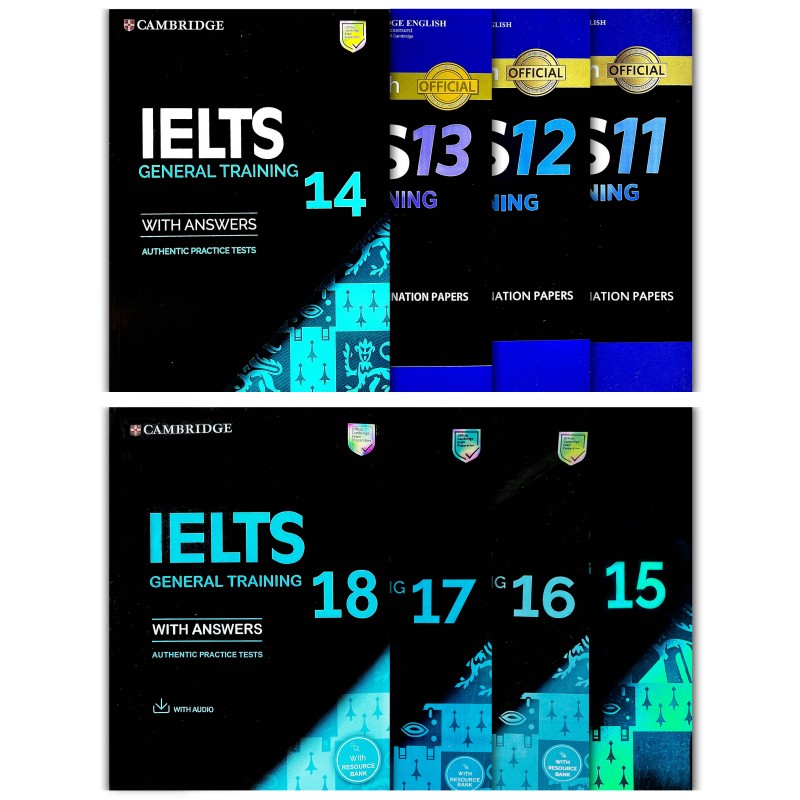 مجموعه 8 جلدی IELTS CAMBRIDGE GENERAL 11-18