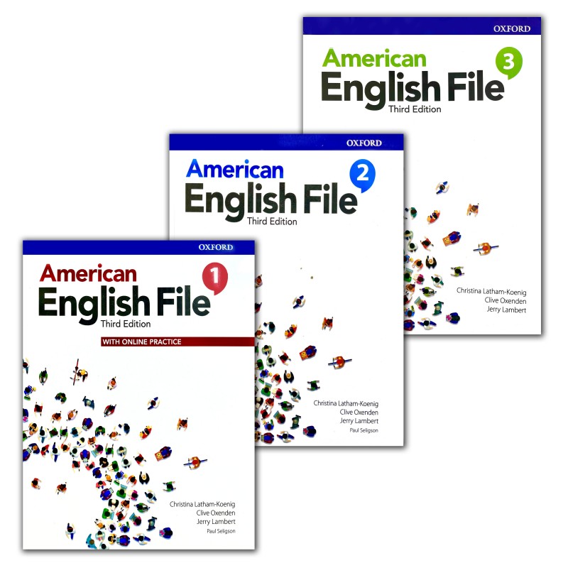 مجموعه سه جلدی AMERICAN ENGLISH FILE 1+2+3 سایز بزرگ رحلی