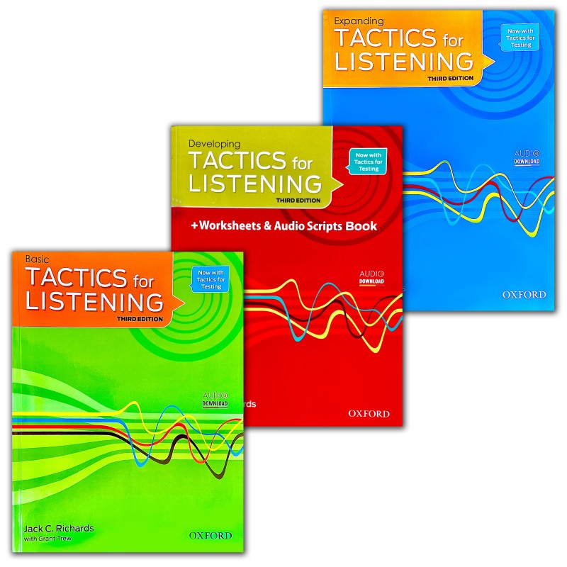 مجموعه سه جلدی TACTICS FOR LISTENING سایز بزرگ رحلی