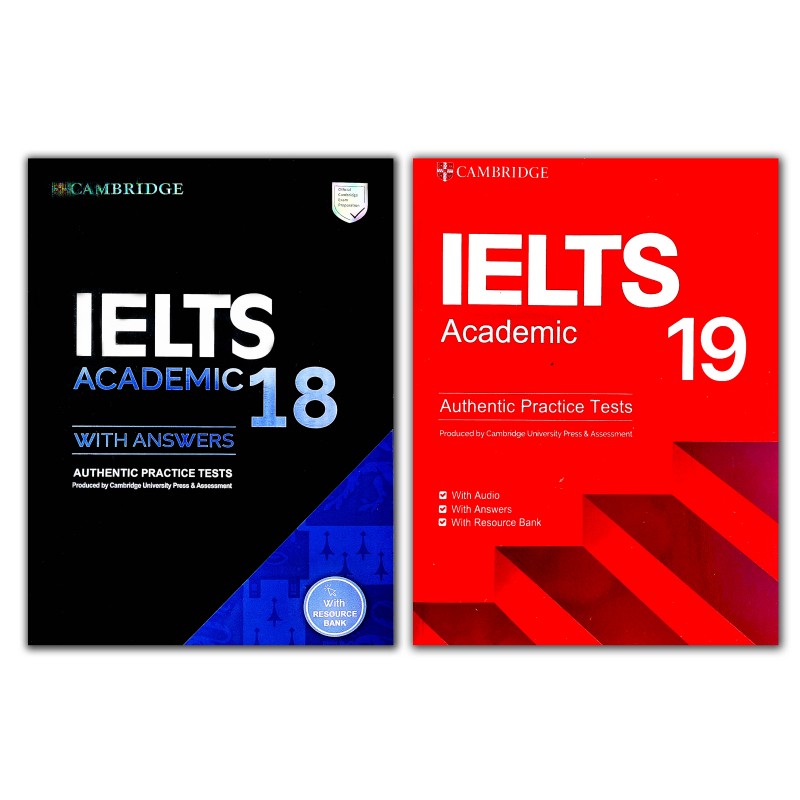 مجموعه دوجلدی کتاب IELTS CAMBRIDGE ACADEMIC 18-19