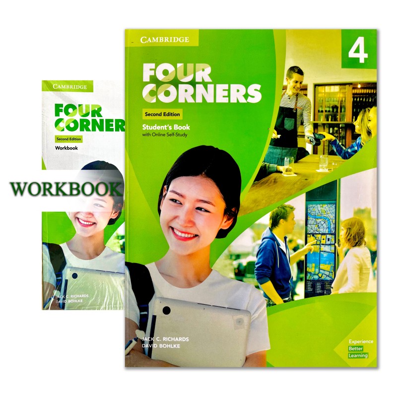 کتاب  FOUR CORNER 4 + workbook +CD سایز بزرگ(رحلی)