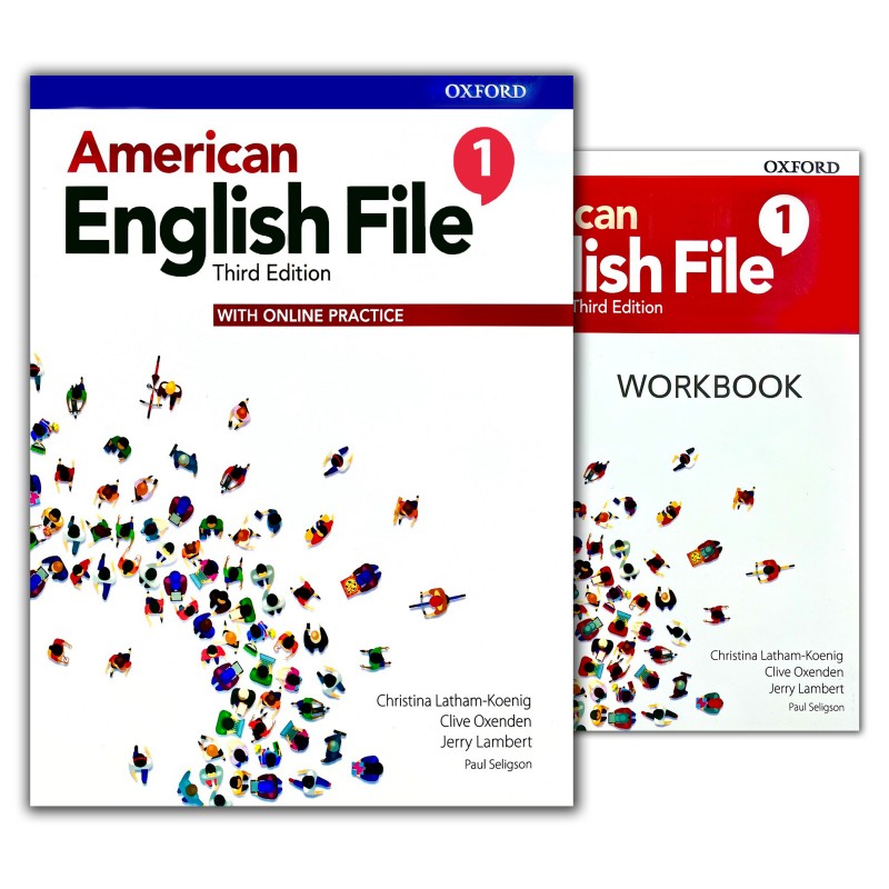 کتاب AMERICAN ENGLISH FILE 1 + WORBOOK +AUDIO FILE ویرایش سوم سایز بزرگ
