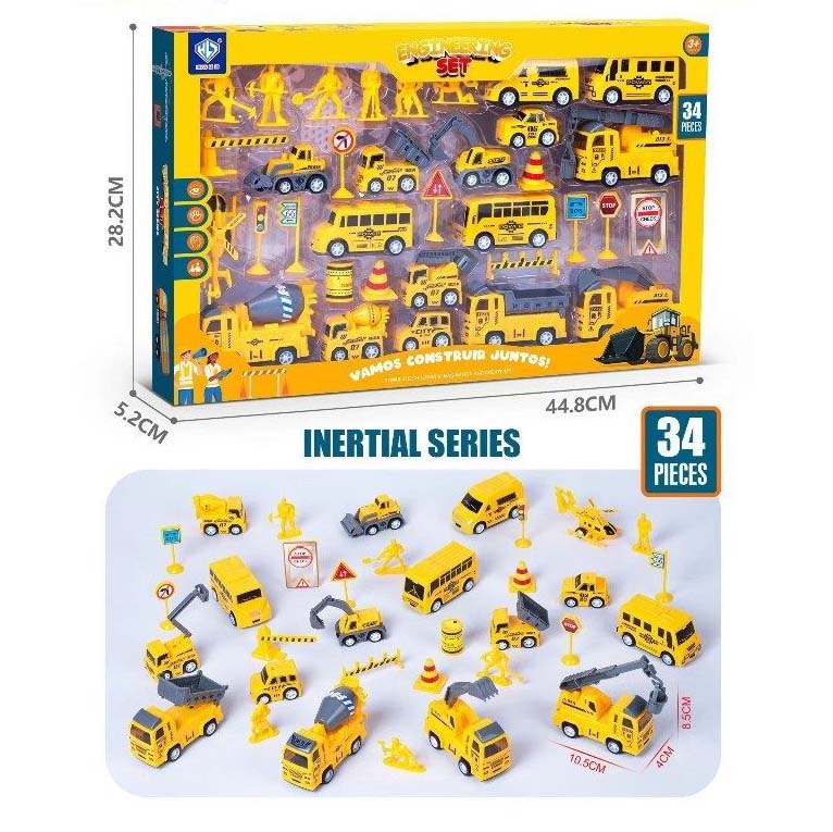 مجموعه اسباب‌بازی ماشین‌های عمرانی