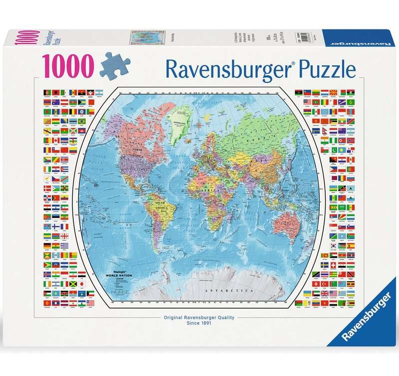 پازل ۱۰۰۰ تکه طرح «نقشه سیاسی جهان»