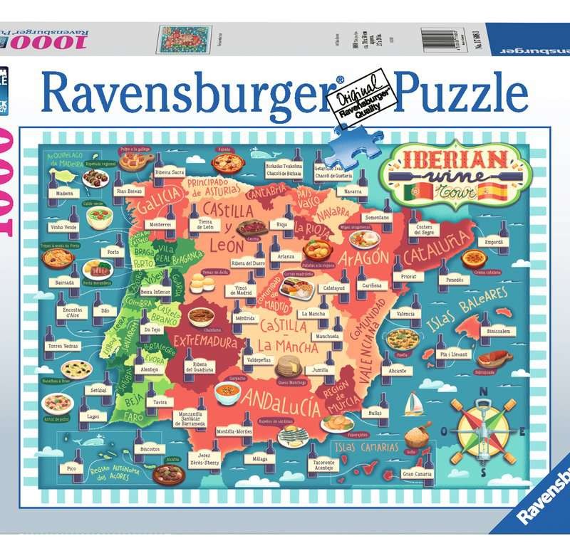 پازل ۱۰۰۰ تکه «نقشه مناطق شراب‌سازی ایبری»