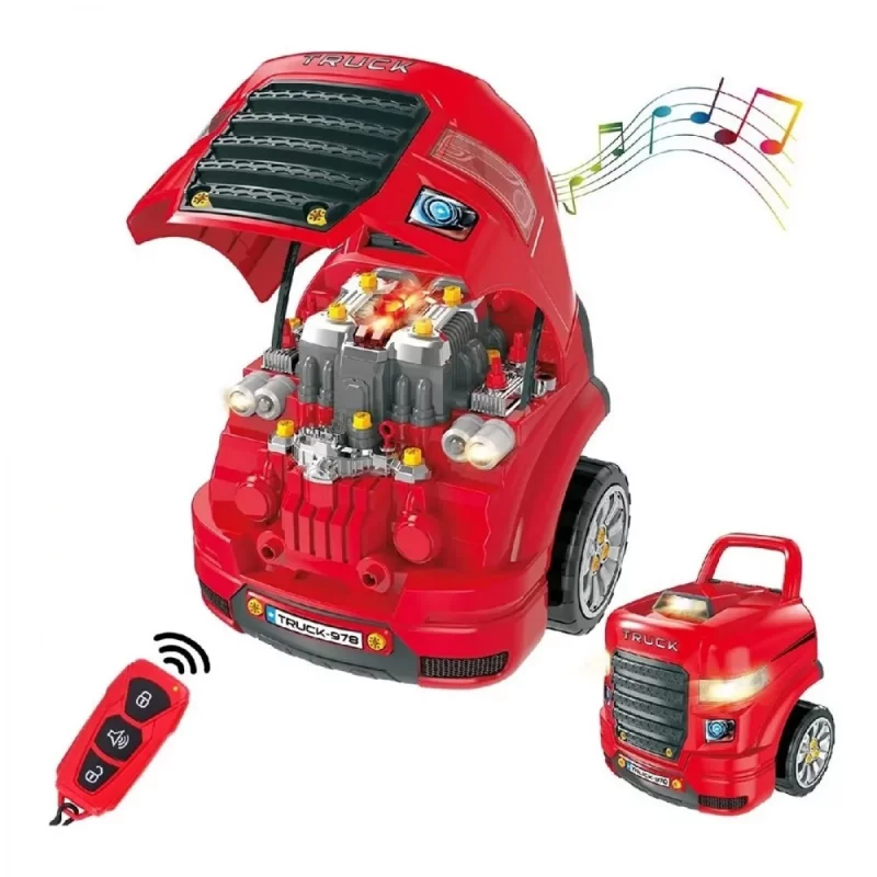 اسباب بازی ست مکانیکی کامیون قرمز
