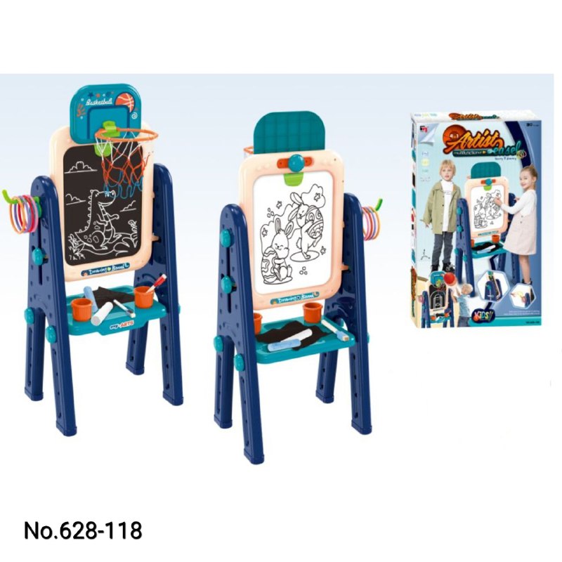 تخته نقاشی دوطرفه کودک با حلقه بسکتبال