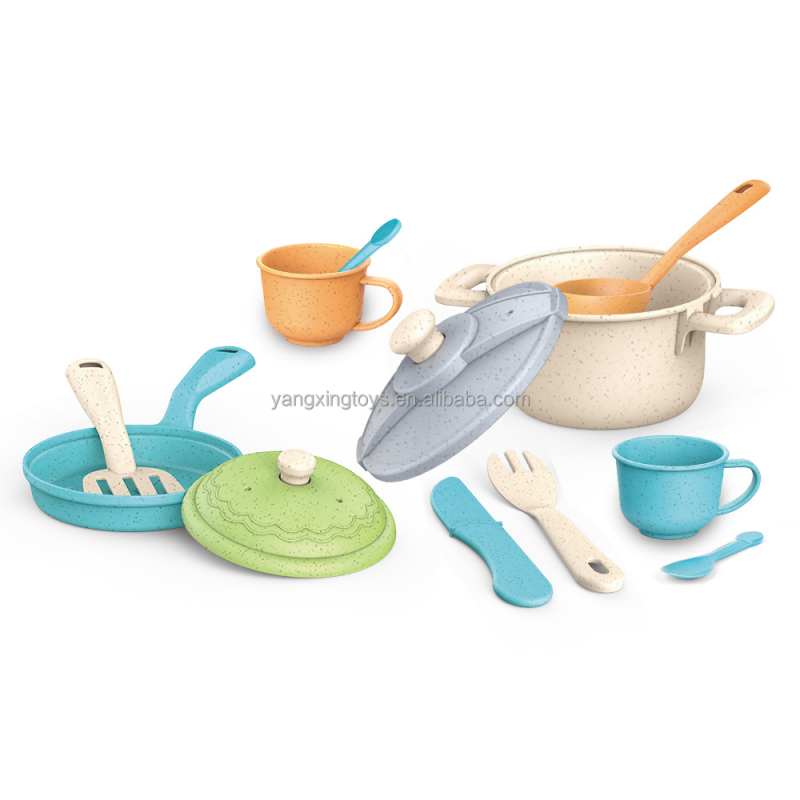 ست لوازم آشپزخانه کودک مدل ظروف آشپزخانه با الیاف طبیعی