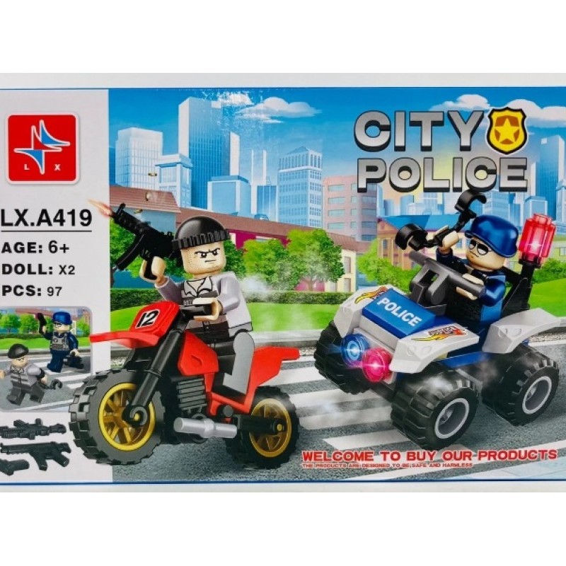 لگو پلیس شهری مدل LX.A419 – 97 تکه با 2 فیگور