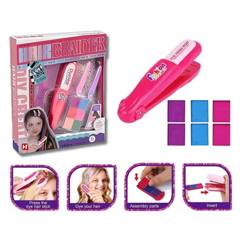 اسباب بازی رنگ مو و بافت مو دخترانه Hair Braider مدل Dye Hair