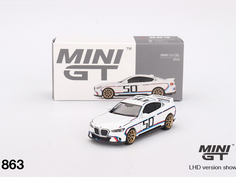 ماکت ۱:۶۴ بی ام وBMW 3.0 CSL White  ,Mini GT