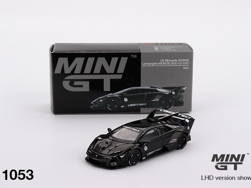 ماکت ۱:۶۴ لامبورگینی Lamborghini LB-Silhouette WORKS MURCIELAGO GT Evo Black ,Mini GT