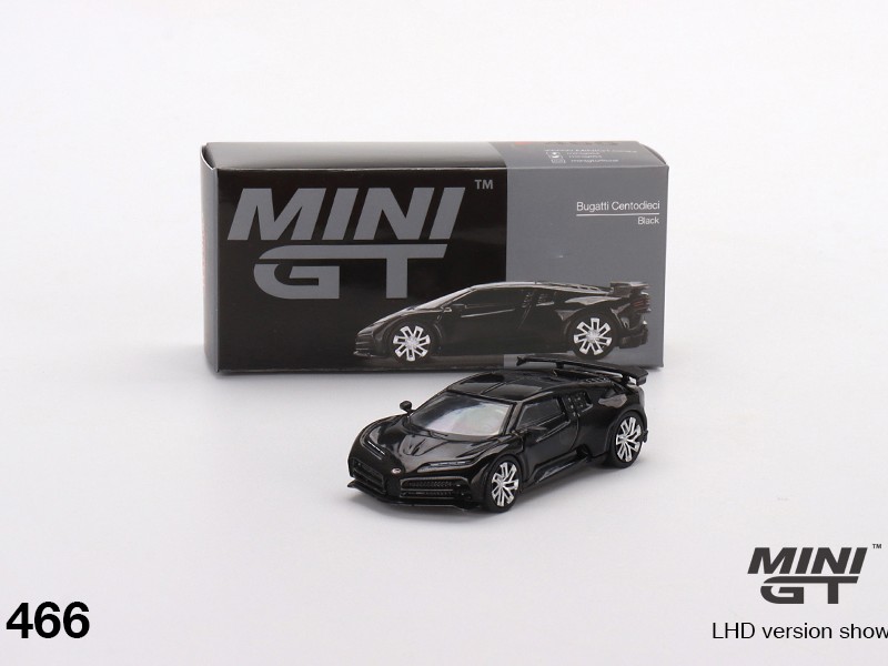 ماکت ۱:۶۴ بوگاتی Bugatti Centodieci Black ,Mini GT  کد 466