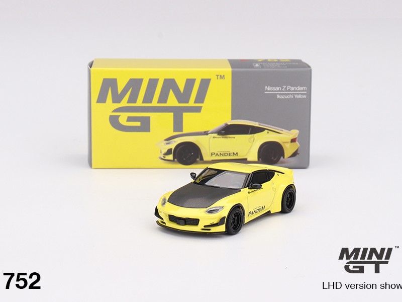 ماکت ۱:۶۴ نیسان Nissan Z Pandem Ikazuchi Yellow ,Mini GT کد 752