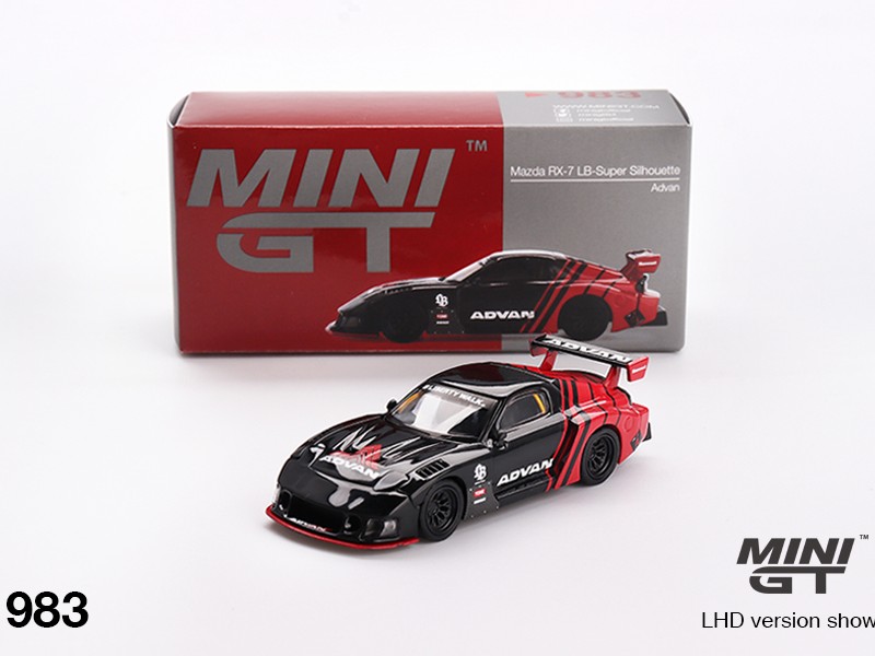 ماکت ۱:۶۴ مزدا Mazda RX-7 LB-Super Silhouette Advan ,Mini GT کد 983