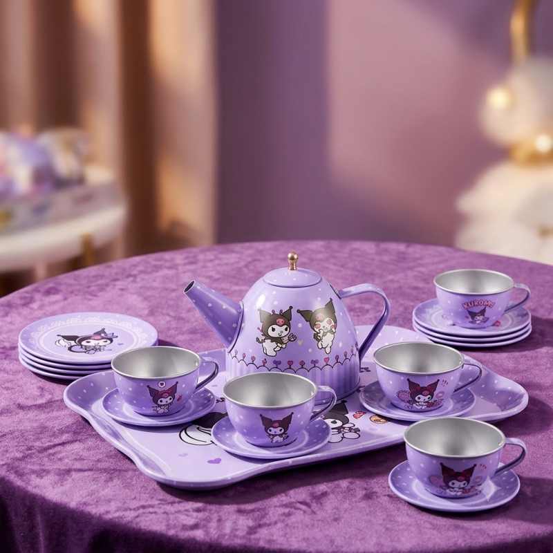 ظروف اسباب بازی 14 تکه فلزی طرح کرومی کد 7675/1