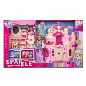 قلعه عروسک اسپارکل بلا  به همراه میز آرایشی