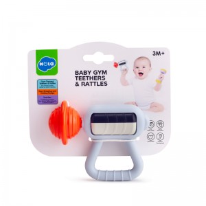 جغجغه و دندان‌گیر دسته‌دار هولا مدل دسته کوتاه