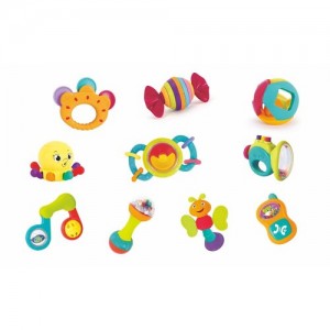 ست جغجغه نوزاد چند کاره هولا 10 عددی