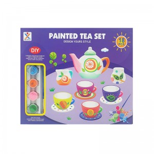 ست چایخوری قابل نقاشی ۱۸ تکه DIY