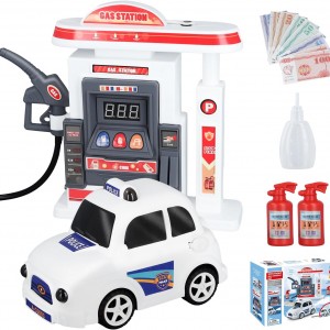 پمپ بنزین اسباب بازی به همراه ماشین پلیس