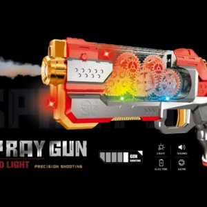 تفنگ اسباب‌بازی دودزا چراغ‌دار و موزیکال