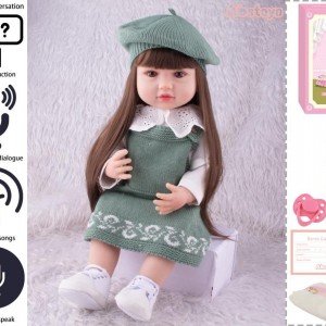 عروسک هوشمند سخنگو سیلیکونی با شیشه شیر و پستانک برند ریبورن