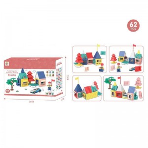مگنت تایل مدل خانه‌سازی مغناطیسی ۶۲ تکه Puzzle Magnetic Blocks