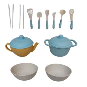 ست ظروف آشپزخانه کودک مدل DIY Kitchen با الیاف طبیعی