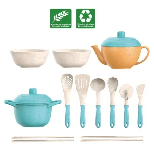 ست ظروف آشپزخانه کودک مدل DIY Kitchen با الیاف طبیعی
