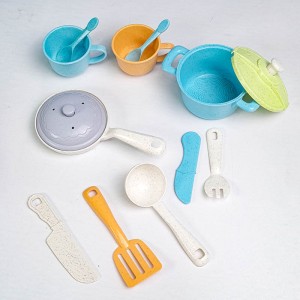 ست لوازم آشپزخانه کودک مدل ظروف آشپزخانه با الیاف طبیعی