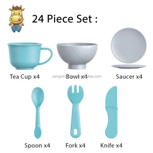 ست ظروف و قاشق چنگال کودک مدل DIY Kitchen با الیاف طبیعی