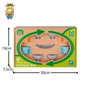 ست ظروف و قاشق چنگال کودک مدل DIY Kitchen با الیاف طبیعی