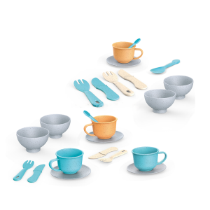 ست ظروف و قاشق چنگال کودک مدل DIY Kitchen با الیاف طبیعی