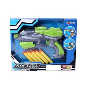 تفنگ اسباب‌بازی فومی مدل  Soft Gun با ۵ تیر اسفنجی