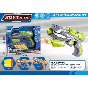 تفنگ اسباب‌بازی فومی مدل  Soft Gun با ۵ تیر اسفنجی