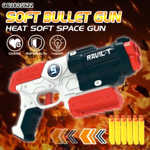 تفنگ اسباب‌بازی فومی مدل Soft Gun با ۶ تیر اسفنجی