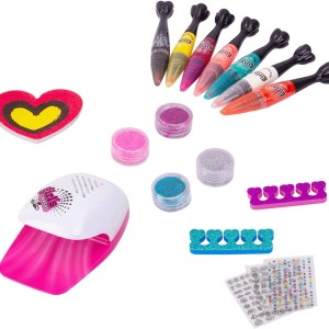 ست قلم طراحی ناخن و لاک کودک مدل Nail Art Pens 329 به همراه لاک‌خشک‌کن