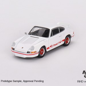 ماکت ۱:۶۴ پورشه 911 Porsche 911 Carrera RS 2.7 Grand Prix White with Red Livery  ,Mini GT