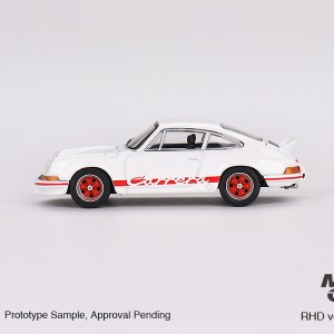 ماکت ۱:۶۴ پورشه 911 Porsche 911 Carrera RS 2.7 Grand Prix White with Red Livery  ,Mini GT