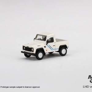 ماکت ۱:۶۴ لندروور دیفندر Land Rover Defender 90 Pickup White ,Mini GT