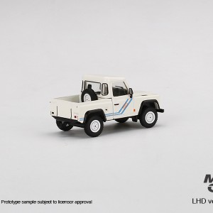 ماکت ۱:۶۴ لندروور دیفندر Land Rover Defender 90 Pickup White ,Mini GT