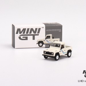 ماکت ۱:۶۴ لندروور دیفندر Land Rover Defender 90 Pickup White ,Mini GT