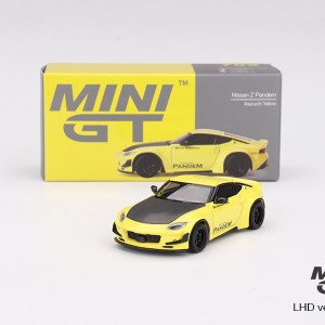 ماکت ۱:۶۴ نیسان Nissan Z Pandem Ikazuchi Yellow ,Mini GT کد 752